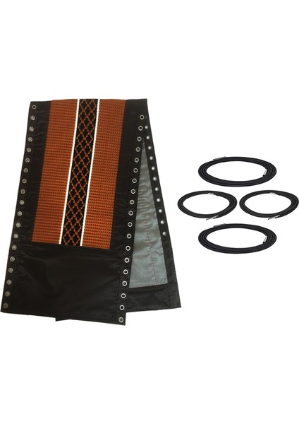 Güverte Sandalyesi Bungee Sandalye Için Evrensel Yedek Kumaş Bez Veranda Sandalye Siyah Sarı (Yurt Dışından)