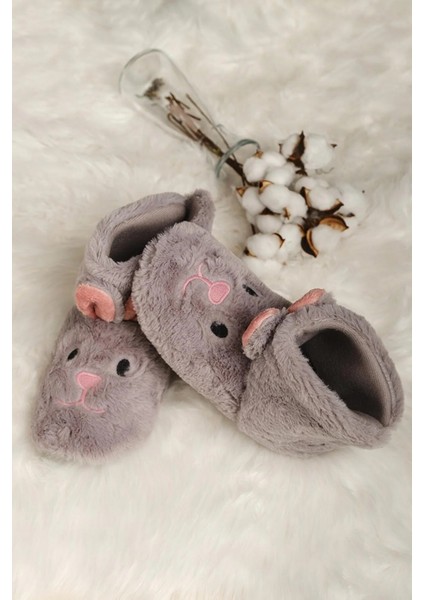 Ev Botu Gri Rengi Kadın Ev Botu Çocuk Panduf Ev Botu fırsatları