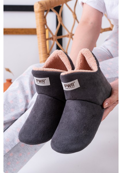Unisex İçi Yünlü Ev Pandufu Ev Botu Ev Ayakkabısı