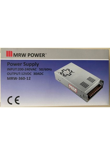 12 Volt 30 Amper Metal Kalın Kasa Adaptör Mervesan