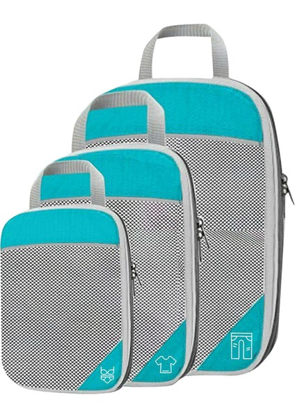 1set Sıkıştırma Paketleme Küpleri Bagaj Paketleme Organizatörleri Nefes Alabilir Gökyüzü Mavi 3 Pcs (Yurt Dışından) modelleri