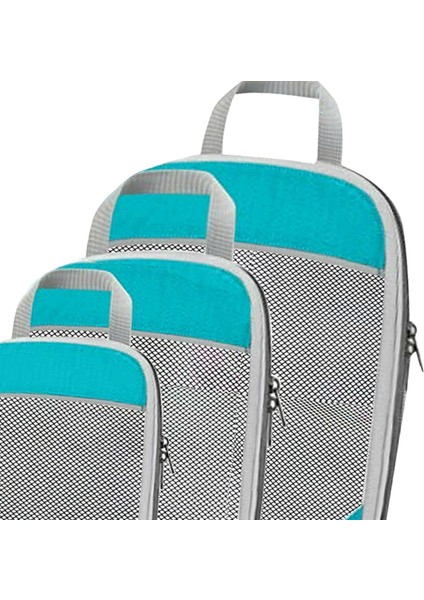 1set Sıkıştırma Paketleme Küpleri Bagaj Paketleme Organizatörleri Nefes Alabilir Gökyüzü Mavi 3 Pcs (Yurt Dışından) indirimleri