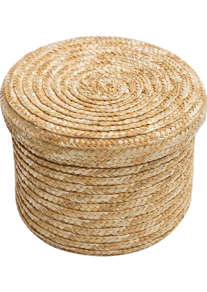 Yuvarlak Depolama Sepetleri Dokunmuş Rattan Çiçek Sepeti L (Yurt Dışından)