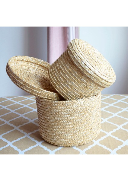 Yuvarlak Depolama Sepetleri Dokunmuş Rattan Çiçek Sepeti L (Yurt Dışından) fiyatları