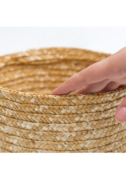 Yuvarlak Depolama Sepetleri Dokunmuş Rattan Çiçek Sepeti L (Yurt Dışından) modelleri