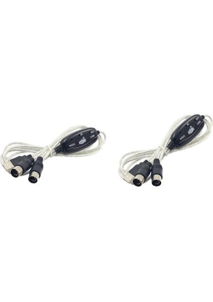 2 Pcs USB Mıdı Kablo Dönüştürücü (Yurt Dışından)