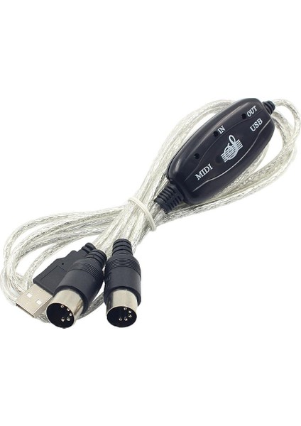 2 Pcs USB Mıdı Kablo Dönüştürücü (Yurt Dışından)