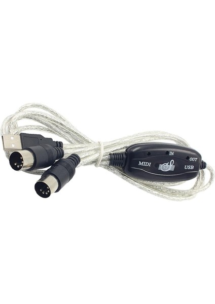 2 Pcs USB Mıdı Kablo Dönüştürücü (Yurt Dışından)