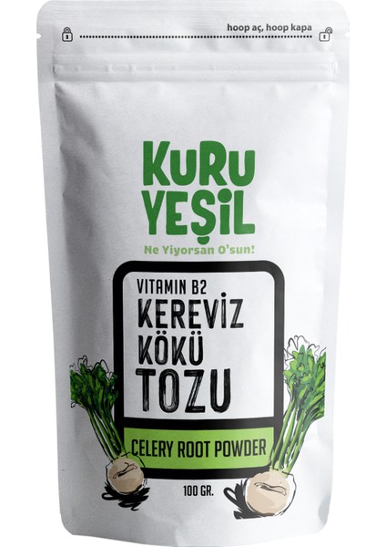 Kök Kereviz Tozu - Celery Powder - Gluten Içermez - Vegetables Powder - Kereviz Tozu 100 gr