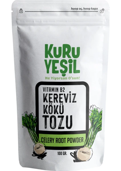 Kuru Yeşil Kök Kereviz Tozu -  Celery Powder  -  Gluten Içermez - Vegetables Powder - Kereviz Tozu 100 gr