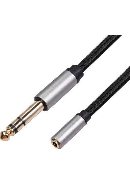 Kulaklık Adaptörü Trs 6.35MM 1/4 "dişi Ila 3.5mm 1/8" Gitar Amplifikatör (Yurt Dışından)