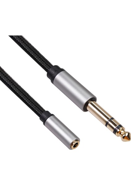 Kulaklık Adaptörü Trs 6.35MM 1/4 "dişi Ila 3.5mm 1/8" Gitar Amplifikatör (Yurt Dışından)