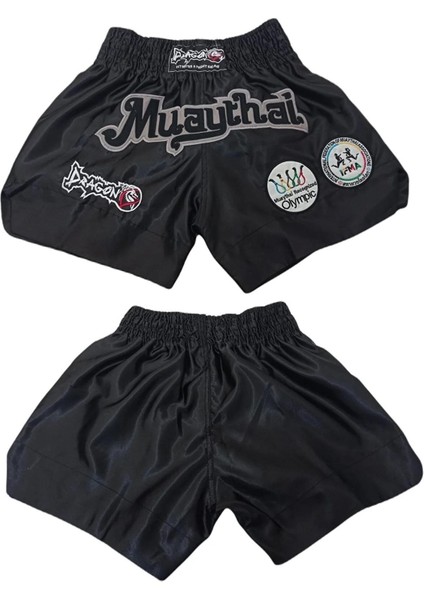 Muay Thai Federasyon Onaylı Nakışlı Maç Şortu ve Şeffaf Dişlik 2'li Set fiyatları