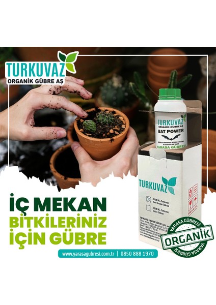 500 Gr. Turkuvaz Organik Mikron Toz Yarasa Gübresi (Katkısız)