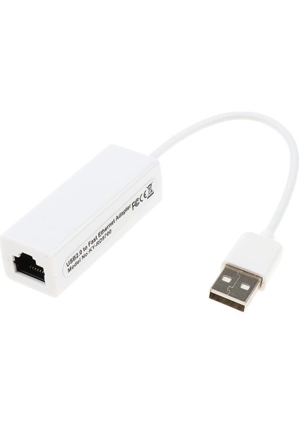 USB 2.0 Ila 0mbps Hızlı Yüksek Ethernet Ağı Lan Adaptörü 59X22X18MM (Yurt Dışından)