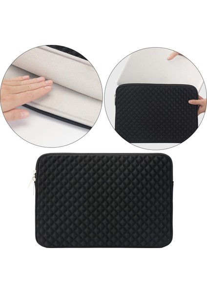 Minimalist Dizüstü Bilgisayar Kolu Dizüstü Bilgisayar Kapağı Defter Neopren Çanta Kapağı Siyah 13" (Yurt Dışından)