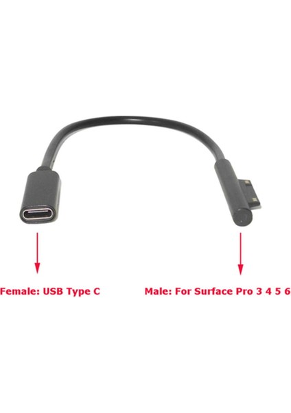 Yüzey Için Type-C Usb-C Konnektörü Şarj Kablosu (Yurt Dışından)