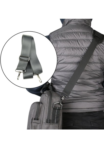 Rahat Naylon Dizüstü Bilgisayar Omuz Kayışı 150CM Ayarlanabilir Değiştirme 32 "ila 61" Gri (Yurt Dışından)