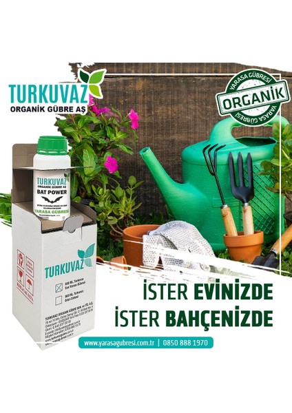 20 Lt. Turkuvaz Çotanak Organik Sıvı Yarasa Gübresi FINDIĞA ÖZEL YAPRAK VE TOPRAK GÜBRESİ