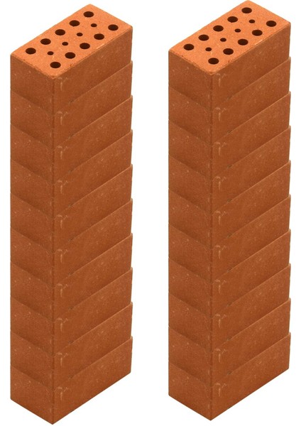 40PCS Kil, Model Bina Diy Için Minyatür Tuğlalar Ateşledi (Yurt Dışından)