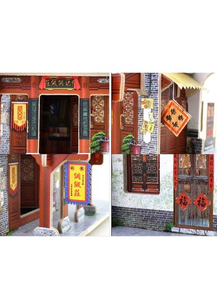 3D Jigsaw Ahşap Minyatür 1/24 Dıy Bebek Modeli - Çin Saten Dükkanı (Yurt Dışından) modelleri