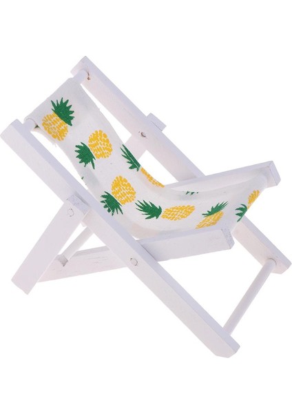 1/6 Plaj Sandalye Katlanabilir Sandalye Lounge Mobilya Dollhouse Bahçe Dekoru (Yurt Dışından)