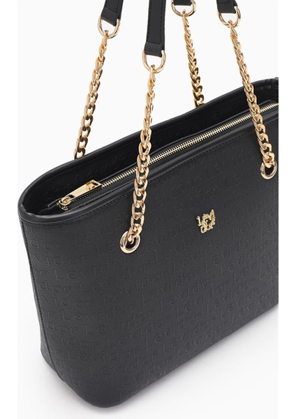 Monogram Baskılı Zincir Askılı Tote Çanta - 0044C270