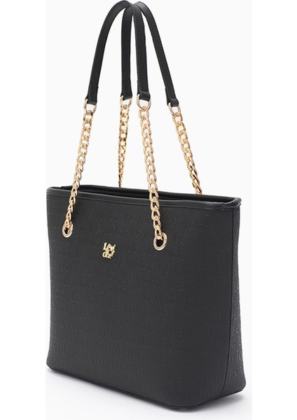 Monogram Baskılı Zincir Askılı Tote Çanta - 0044C270