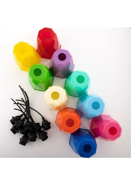 Ağaç Süsleme Feneri Baklava Desen Parlak Model modelleri