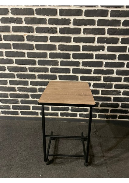 Sehpa Tekerlekli C Koltuk Sehpası Yan Sehpa