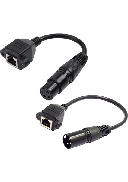 1paır 3 Pın Xlr - Rj 45 Erkek Kadın Adaptör Kabloları Mikser Için (Yurt Dışından)