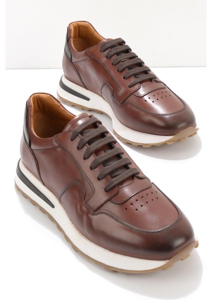 Kahve Siyah Leather Erkek Sneaker E01901622403