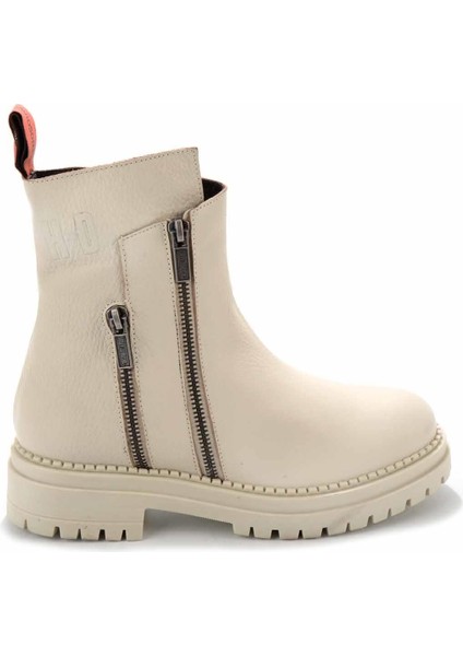 Beige Leather Kadın Bot & Bootie HD0777003903