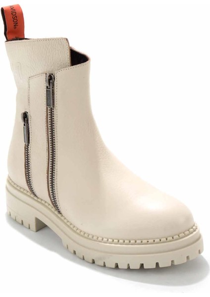 Beige Leather Kadın Bot & Bootie HD0777003903