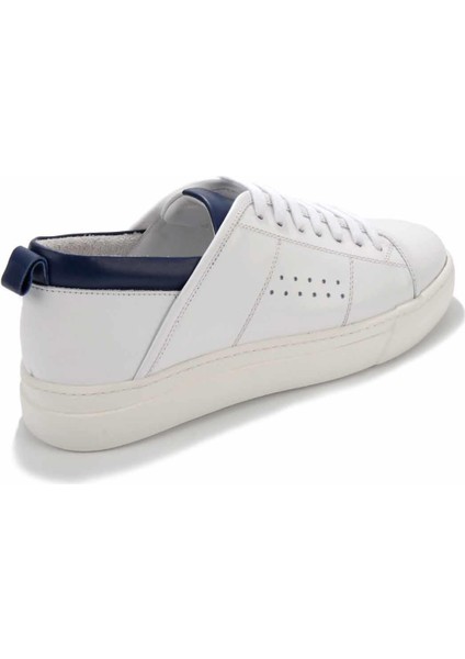 Beyaz Lacivert Leather Erkek Sneaker E01901538303