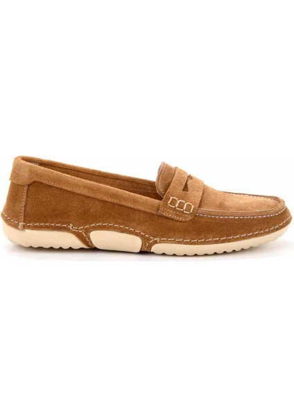 Camel Süet Leather Kadın Loafer Ayakkabı K01224010002 fiyatları