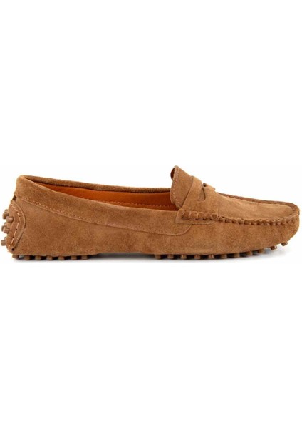 Vizon Süet Leather Kadın Loafer Ayakkabı K01274225202 fiyatları