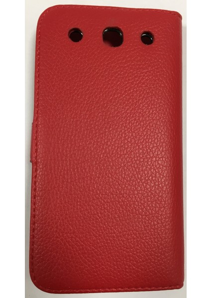 Lg Optimus G Pro E986 Kartlıklı Kapaklı Cüzdan Kılıf Kırmızı