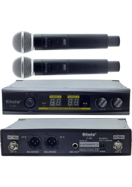 König K-402 Uhf 2 El Telsiz Mikrofon