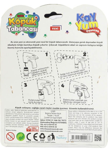 Büyük Işıklı Köpük Tabanca Mavi