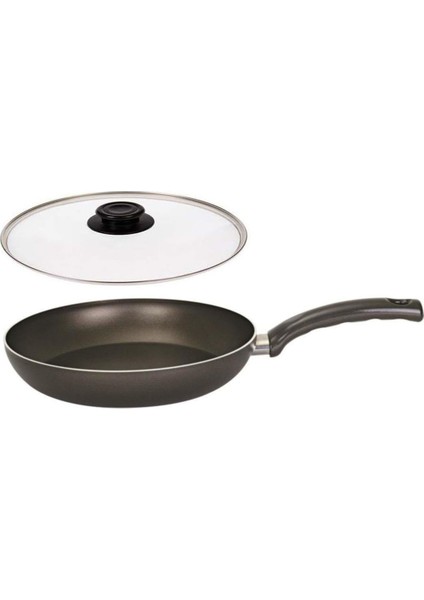 Teflon Tava 20 cm Cam Kapaklı