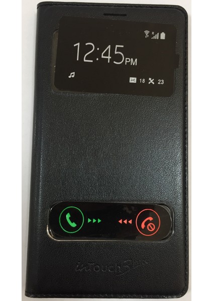 Avea In Touch 3 Large Flip Cover Kapaklı Kılıf Siyah