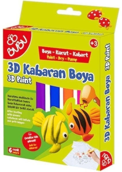 3D Kabaran Boya 6 Renk