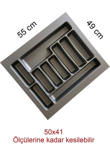 Deltaaks Mobilya Aksesuarları 55/49 Cm Cekmece Içi Kasıklık Gri 49/39 Cm Kadar Kesılebıır fiyatları
