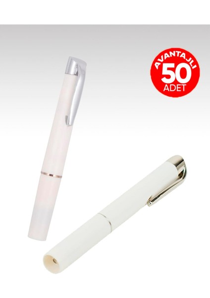 Egesta 50 Adet - LED Işıklı Doktor Muayene Yaka Kalemi - Penlight