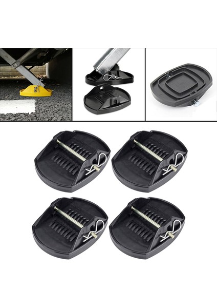 4x Universal Jack Pads Anti Sarkma Kriko Asansör Pad Adaptörü Rv Için Uygun (Yurt Dışından)