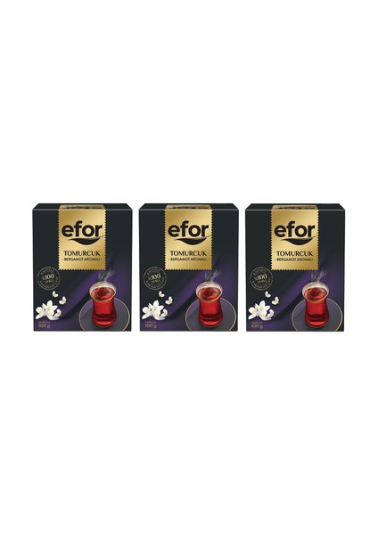 Efor Çay Efor Tomurcuk Bergamot Aromalı Siyah Çay 100GR. 3'lü Set