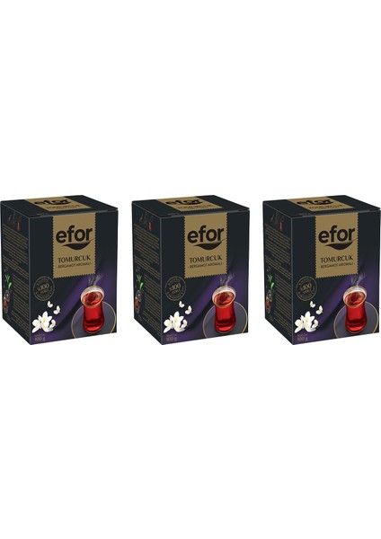 Efor Çay Efor Tomurcuk Bergamot Aromalı Siyah Çay 100GR. 3'lü Set