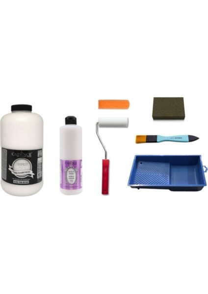 Boya Cadence 2 Litre Antik Beyaz Boya 500ML Parlak Vernik Set