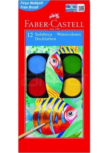 Faber Castell Faber-Castell Suluboya 12 Renk